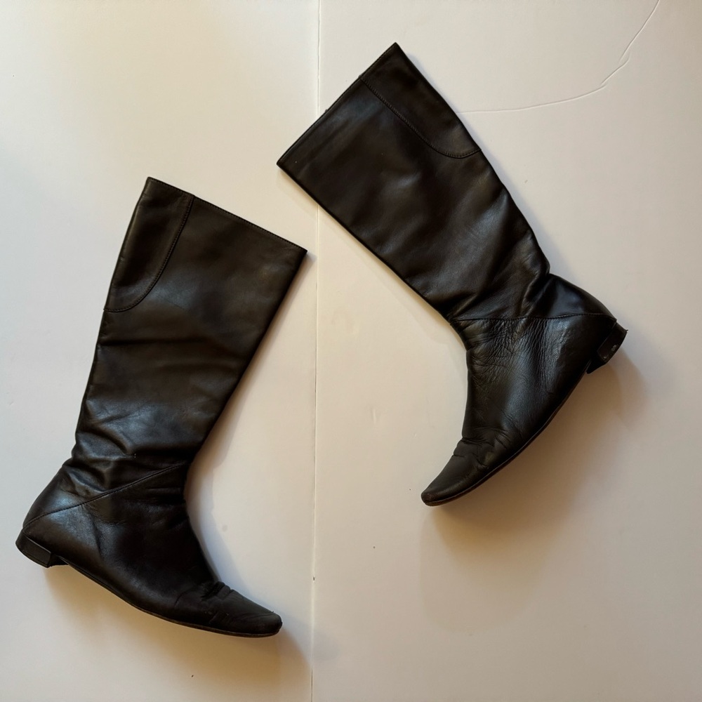 Vintage Marni Square Toe Riding Style Boot Size 7 Made in Italy GUC